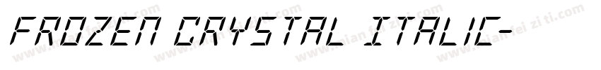 Frozen Crystal Italic字体转换